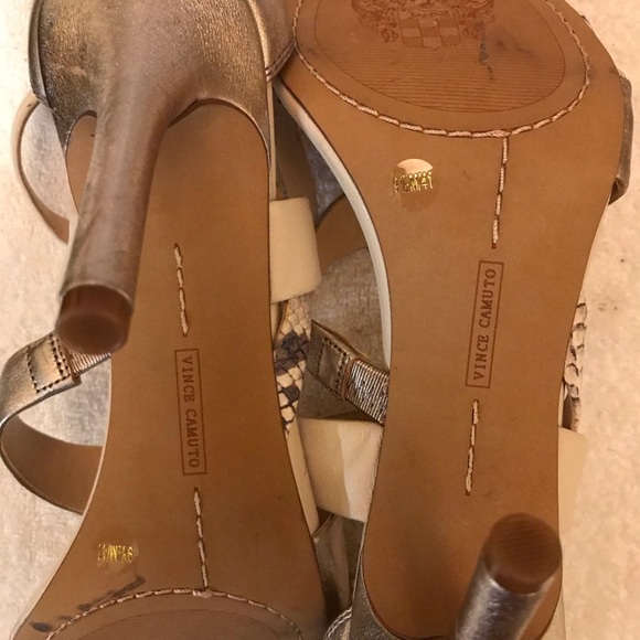 Vince Camuto rose silver Chakeetan leather sandals size 9 1/2 - Picture 11 of 15